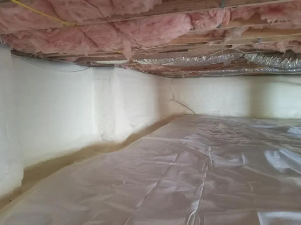 Crawl space encapsulation with closed-cell spray foam for Spray Foam Roofing in Rockport